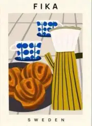 Fika Sweden ~ coffee break with pastries treats Unframed Canvas Poster CP81