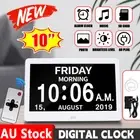 10 inch/Extra Large Dementia Clock LED Alarm Clocks Digital Calendar Day Clock