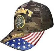 [AborenCo] U.S. Army Baseball Caps Hats Military Apparel | Retired Veteran | 3D Embroidered | Adjustable