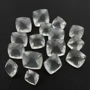 Natural Crystal Quartz Cushion Cut Loose Gemstone Lot 16 Pcs 11-16 MM 165 CT