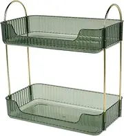 Bathroom Organizer Countertop Bathroom Sink Organizer Kitchen Spice Rack Counter Organizer for Bathroom Decor Organizer Tray for Makeup Bedroom Corner Storage Bedroom Storage Tray (Green)