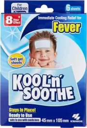Kool 'n' Soothe Kids Fever Relief Sheets, 6 Count - Natural Cooling Relief -C...