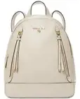 MICHAEL KORS BROOKLYN MD BACKPACK LIGHT CREAM LEATHER TRAVEL SCHOOL BAGNWT!