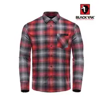 在飛比找蝦皮商城優惠-【BLACK YAK】男法蘭絨格紋襯衫[酒紅]襯衫|BYIA