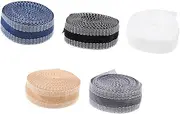 WEKAMOS 5rolls Iron Trouser Hemming Tape Self-Adhesive Repair Tapes for Jeans Pants Alterations No Sew Clothing Fix Grey