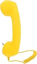 LALAFINA Retro Microphone Headset Wired Headphones Headphones Wired Cell Phone Cell Phone Handset Vintage Handset Landline Supply Abs Yellow