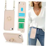 for iPhone 7/8/SE 2020/SE 2022 Phone Case with Card Holder and Strap for
