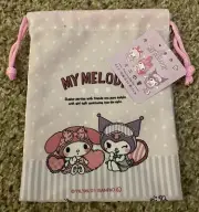 Sanrio My Melody and Kuromi Small DRAWSTRING BAG 5.5" x 7.5" - Cute!