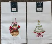 Two (2) C and F ~ Handcrafted ~ Holiday ~ 14 x 22 ~ 100% Cotton ~ Guest Towels~2