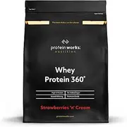 Protein Works - Whey Protein 360 Powder | High Protein Shake | No Added Sugar & Low Fat | Protein Blend | Strawberries 'n' Cream | 1.2 Kg