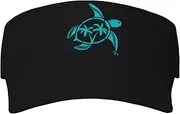 [Fenmshairy] Women's Sea Turtle Sun Visor Hat Adjustable Empty Top Sport Baseball Cap for Golf Tennis Running Outdoor