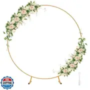 Anbeser Round Backdrop Stand - 6.8ft(2.1m) Metal Round Balloon Arch Stand Upg