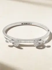 [Ananya] Ananya - Chakra Icon 18-karat White Gold, Diamond And Quartz Bangle - 17 17 Gold