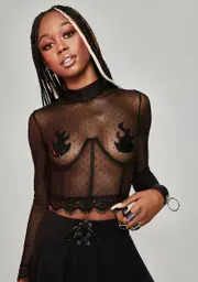 [HOROSCOPEZ] Truth Be Told Mesh Corset Top