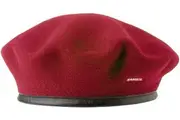 KANGOL Wool Monty Beret French Hat Military Cap in Red