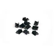 10x Black Lego Bracket 1x2 - 1x2 - 99781