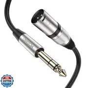 MOSWAG TRS to XLR Cable, 1/4 Speaker Cable, 1/4 TRS Cord, 6.35mm to XLR Male