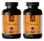 Echinacea Root Herbal Extract - Immune System Help - Lustrous Hair - 2 Bottles