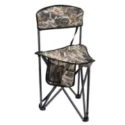 Hunting Chair Folding Tripod Stool Portable Fishing Chair with Backrest Outdo...
