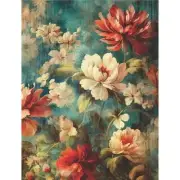 Blue Botanical Floral #1 | A4 Mulberry Rice Paper | Paper for Decoupage