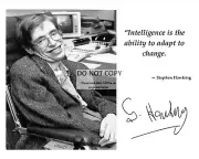 STEPHEN HAWKING QUOTE WITH FACSIMILE AUTOGRAPH - 8X10 PHOTO (AZ-904)