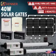 KENNER 40W Solar Powered Gate Opener Dual Automatic Swing Gates Motor KNL100E
