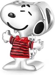 [GNOCE] Charm Bead Peanuts Snoopy DIY Charm 925 Sterling Silver Beads Charms for Women and Girls Fans Jewelry Gift