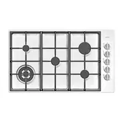 Chef 90cm 5 Burner Gas Cooktop - White