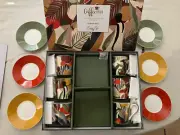 CoffeeMania Easy Life Design Italy Kilimanjaro Set of 6 Espresso Cup Saucer 100m