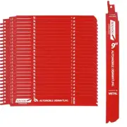 25 Pack 9 in 14/18 TPI Bi-Metal Reciprocating Saw Blades with Organizer Carbi...