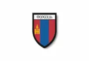 PATCH PATCHES EMBLEM IRON ON GLUE PRINT FLAG world crest mongolia