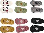 [WRITWAA] 12 Pairs Fashionable Women's Running Socks Breathable Lightweight Comfortable Cotton Socks Invisible Design Nonslip Grip