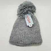 Kids Pom Beanie Hat Cat & Jack Gray OSFA One size fits all