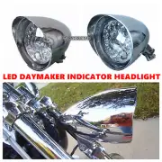 5.75" Chrome LED daymaker indicator bullet headlight Harley DYNA SUPER GLIDE