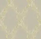 Wallpaper, System Solution, Feather Motif, Ornaments, Gleam, Sahnetoffee, Taupe