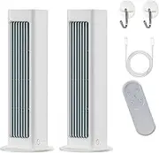 Breezamax,Breezamax Ac,Breeze Max,Beat The Scorching Heat & Humidity—Instantly,Head High Wind Cooling Wall Mounted,Small and Compact Ultra Quiet Energy Efficient (White*2,Charging type+controller)