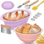 Silicone Banneton Bread Proofing Basket, Silicone Banneton Basket With Liners
