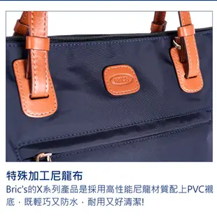 【BRIC S】 BRICS 義大利時尚 小尺寸 防潑水 可摺疊 可手提肩背側背 女仕包兼旅行袋黑色