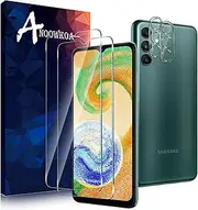 [Anoowkoa] Tempered Glass for Samsung Galaxy A04s, Pack of 2 Screen Protectors, Mobile Phone Film, 9H Hardness, HD Clear Screen Protector for Samsung Galaxy A04s and 2 Camera Protective Film, Anti-Scratch
