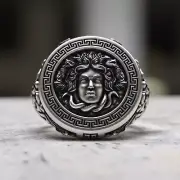Handmade 925 Sterling Silver Medusa Ring - Greek Mythology Gorgona Signet