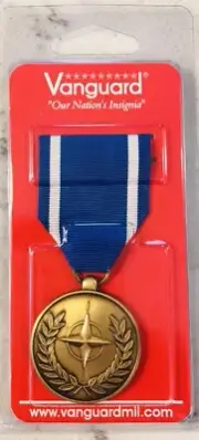 NEW IN PACKAGE ~ VANGUARD FULL SIZE NATO MEDAL AWARD ~