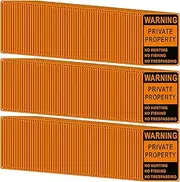 Lineshading 200 Pcs Posted No Trespassing Signs Private Property Weatherproof 7'' x 10'' Reflective Aluminum Posted Signs for Warning No Hunting Fishing Trapping Indoor Outdoor Use