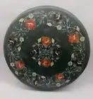 12'' green Marble table Top corner side pietra Dura inlay room decor antique l6