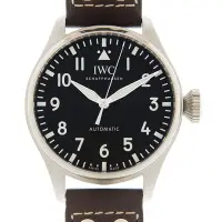 在飛比找Yahoo奇摩購物中心優惠-IWC 萬國錶(IW329301)大型飛行員黑面棕色皮帶款x