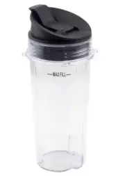 16 oz Cup with Sip & Seal Lid 303KKU 356KKU800 for Nutri Ninja BL660 BL740 BL810