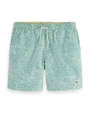 Scotch & Soda Printed Mid Length 6.3 Swim Shorts