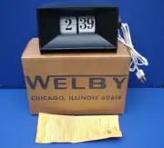 Vintage Elgin Welby Model W225 1970's Copal Flip Clock Table or Wall NIB W/Instr
