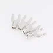 4PCS Brass Rhodium Plated High-end Y Spade Plug Audio Speaker Cable Terminal DIY