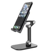 Adjustable Phone Stand Holder Foldable Desktop Tablet Stand for Watching Videos-Black