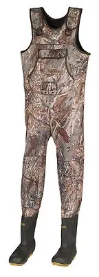 Pro Guide Mossy Oak Duck Blind Camo Neoprene Hunting Wader Lug Size 9 Tall 1000G